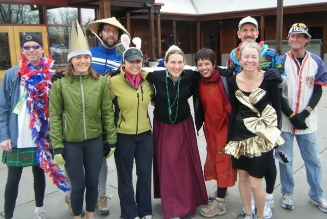 Ready to run to the Fort Collins Brewery (no, those are not my real teeth!)