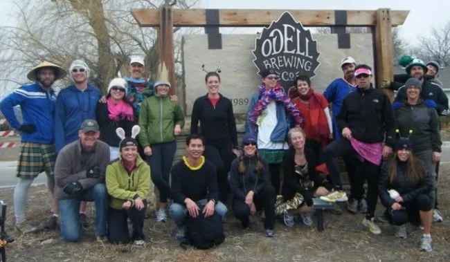 Happy runners at Odells.