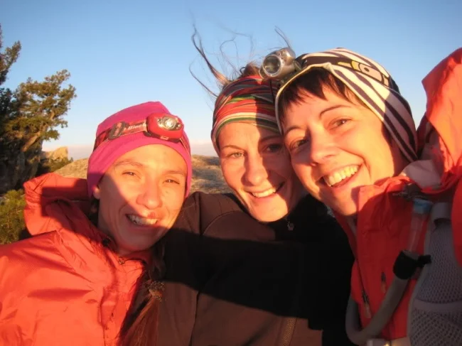 You can gather from the way Kristel's hair is blown around in our summit photo, just how windy it was!