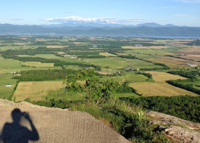 A gorgeous June day begins, from the top of Snake Mountain.