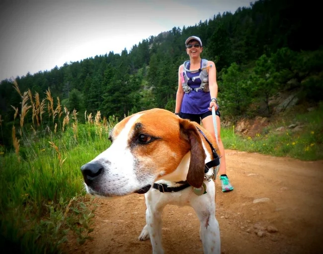 Ashley and Newton enjoying a morning run up Towers Road. Photo by Scott Slusher.