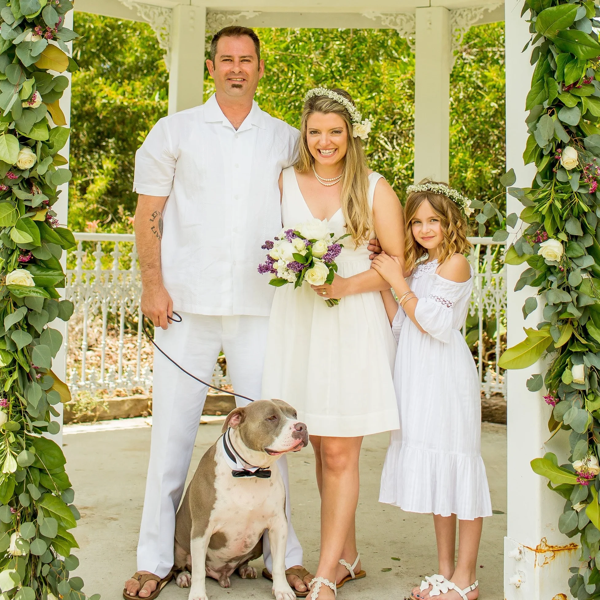 Danny, Beth, Piper and Wilbur the Wonder Pittie.