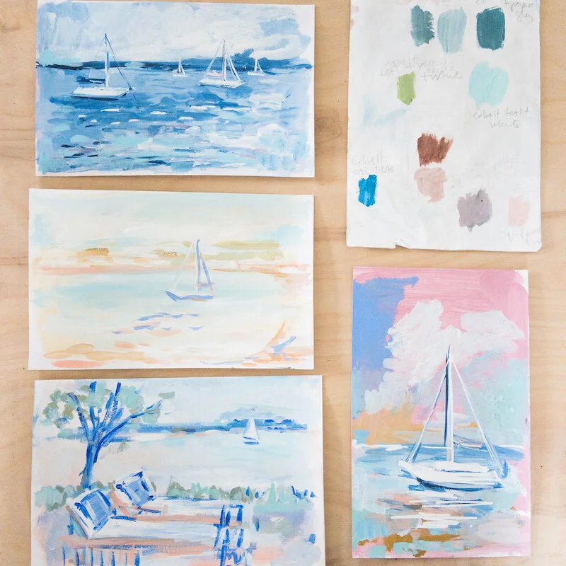 Sketchbooks from this past year of making art every day 2020.