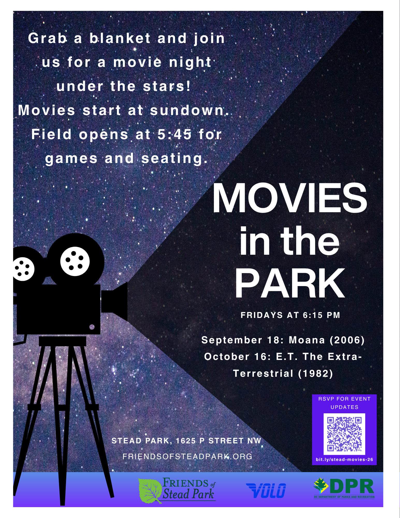 Movies in the Park flyer 2026
