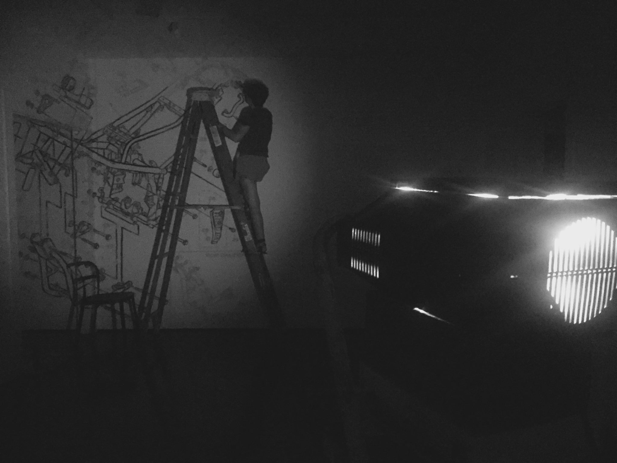 "Frame" going up at Cherryhurst House.