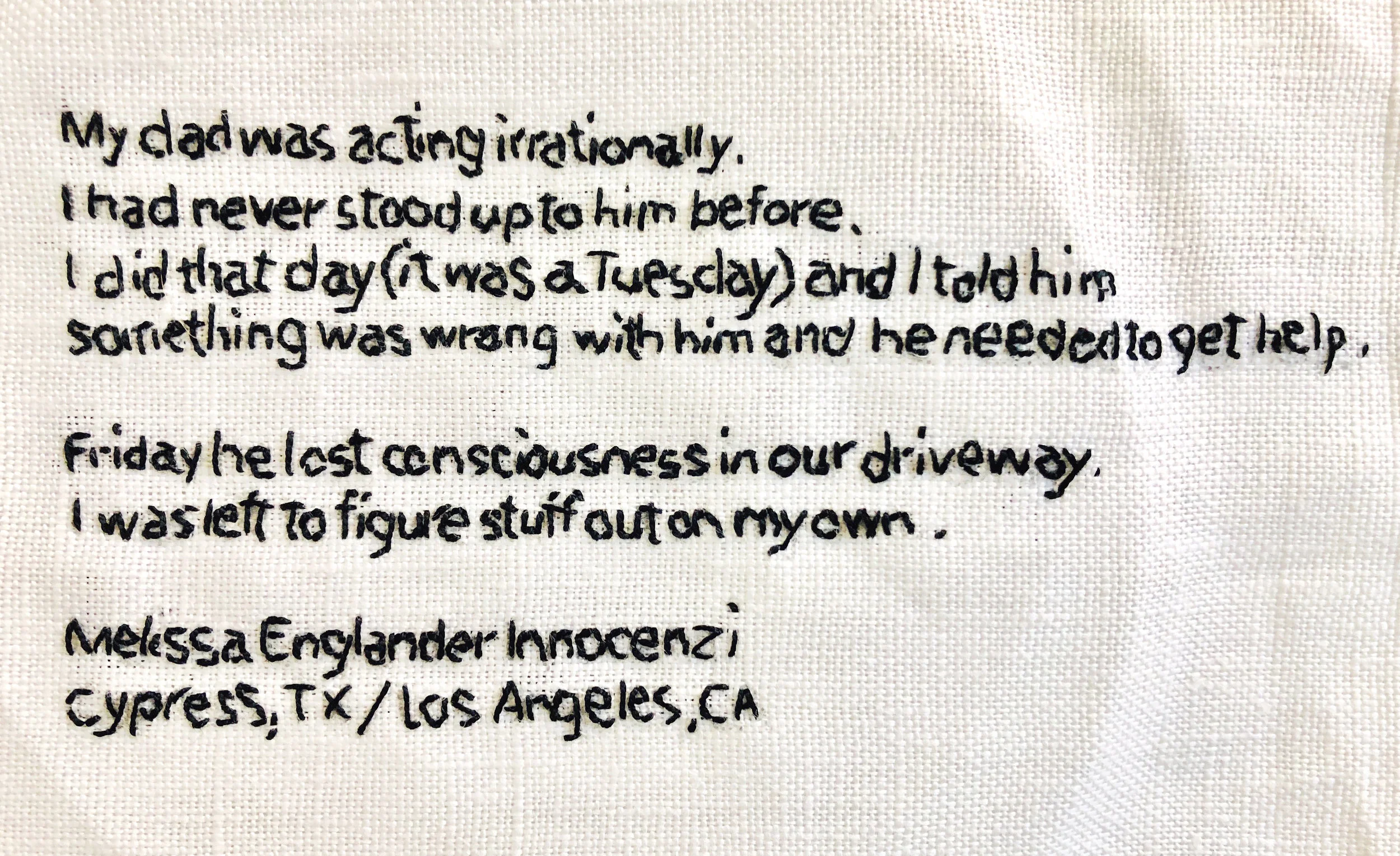 Melissa Englander Innocenzi. Cypress, TX / Los Angeles, CA