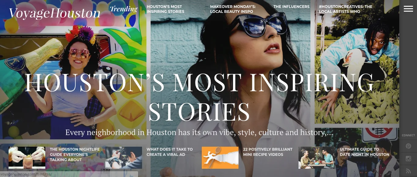 From Voyage Houston’s home page . Read up here on what artists, writers, thinkers and makers-in-general are doing all over town.