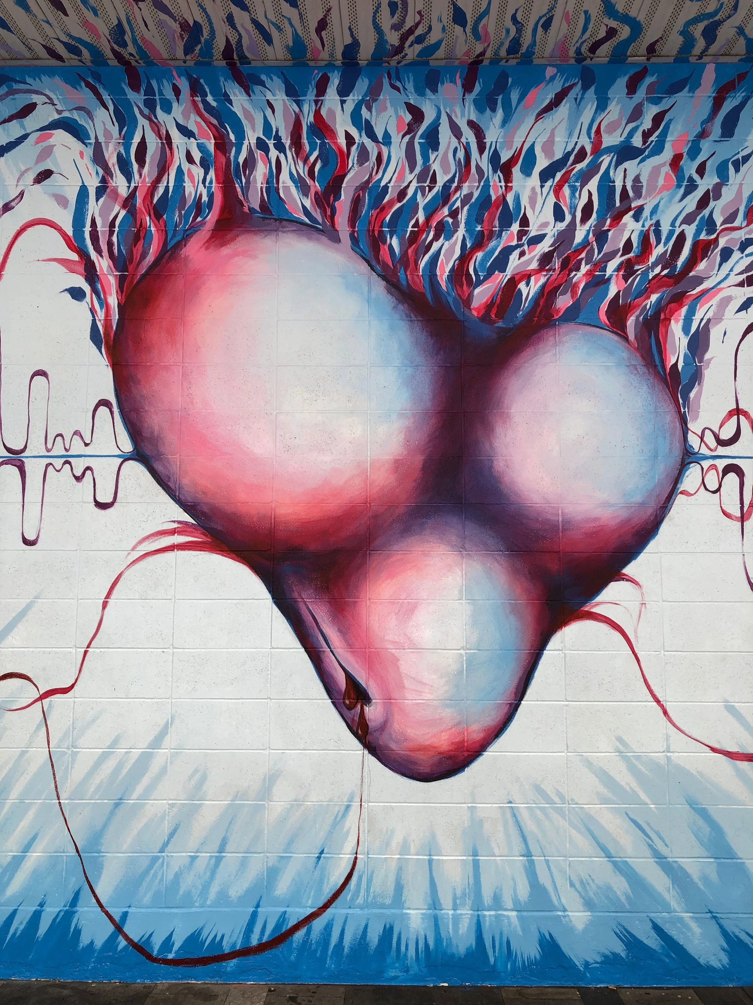 Sound Wave Mural, detail.