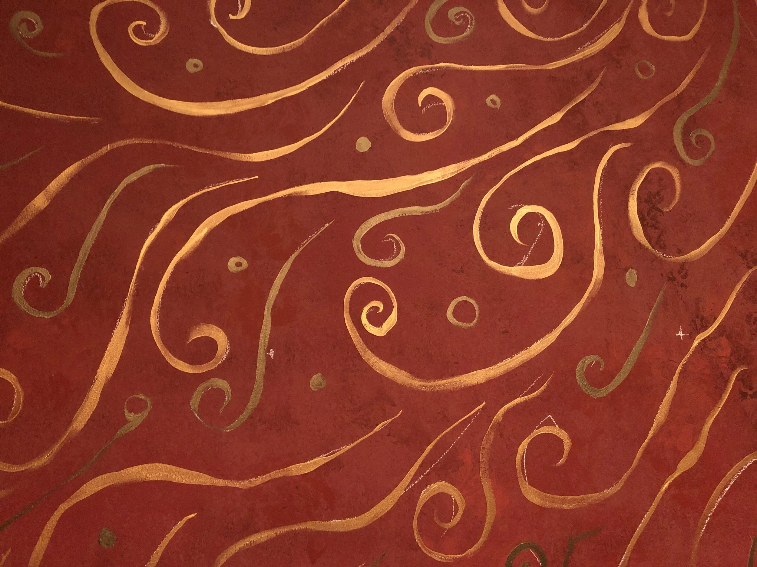 Bronze Peacock Mural, detail