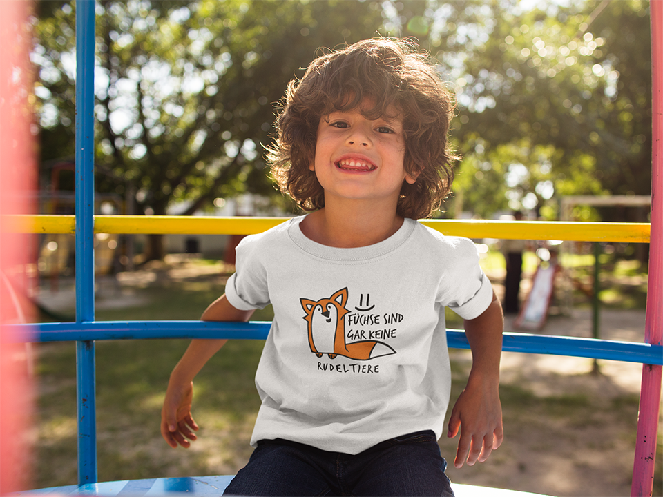 Füchse sind keine Rudeltiere Kinder T-Shirt (verschiedene Farben)