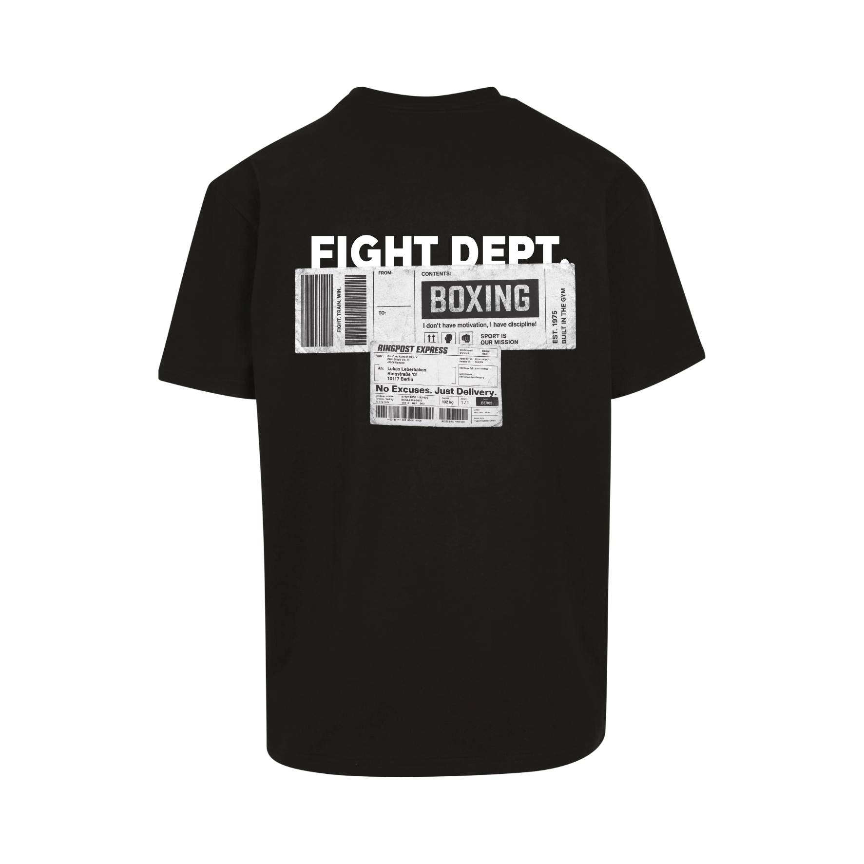 FIGHT DEPT. Boxing Shirt BY102 Heavy Oversized Tee Back Preview.png