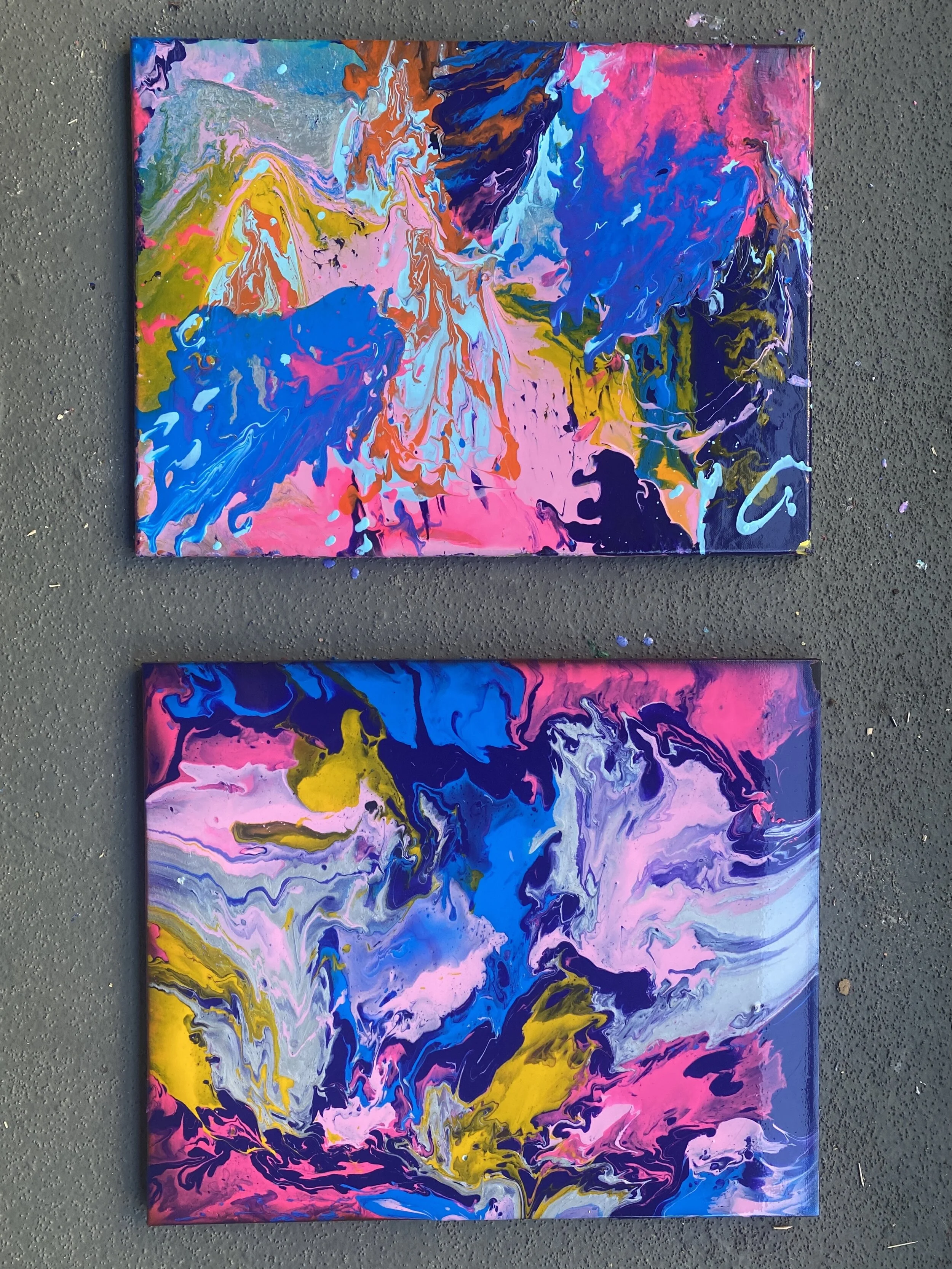 "The Lovers" Diptych painting set by Janelle Lassalle