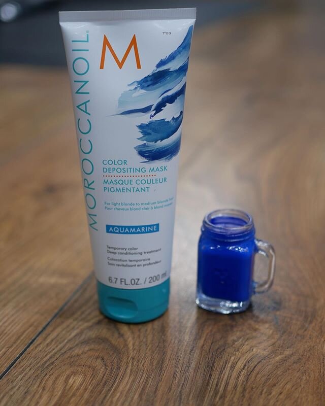 Monday blues have you feeling inspired? We have just the answer for you! It's @moroccanoil 's Aquamarine hair mask! Moroccan Oil has new amazing shades in a bunch of different colors. Stop in and check them out today!⠀
.⠀
.⠀
.⠀
.⠀
#moroccanoil #aquam
