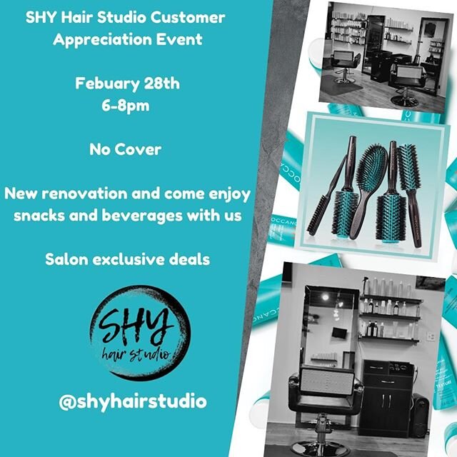 Did you hear?! We are having an event! It's FREE! come one come all! We will have food and drinks and salon exclusives! Sign up or come in!⠀
.⠀
.⠀
.⠀
.⠀
#event #free #party #celebration #chicagosalon #shyhairstudio #ravenswoodsalon #andersonvillesalo