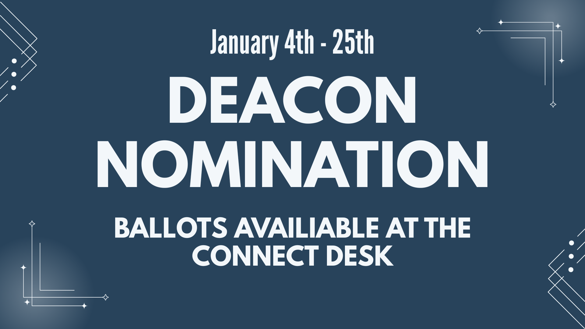 Deacon Nomination 