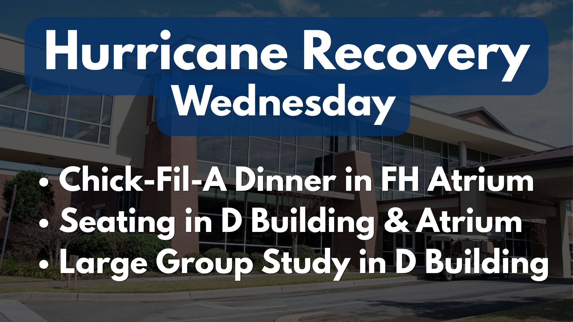 Wednesday Night Hurricane Plan
