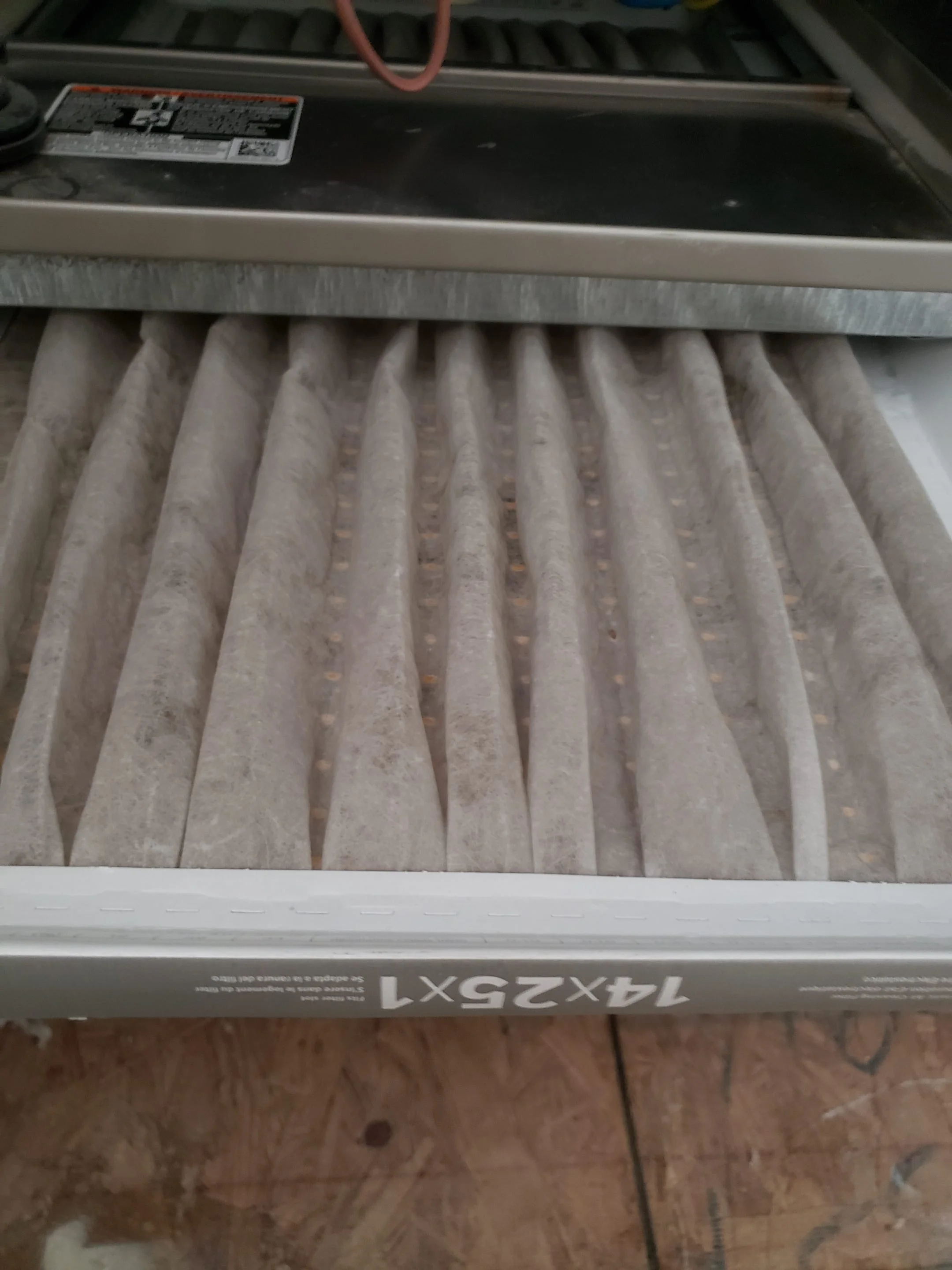 dirty air filter from furnace