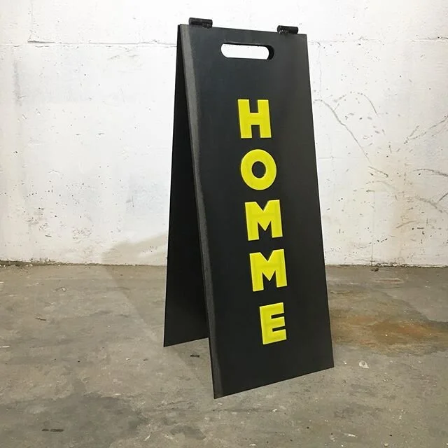 Steel and Acrylic sign for @homme_dc