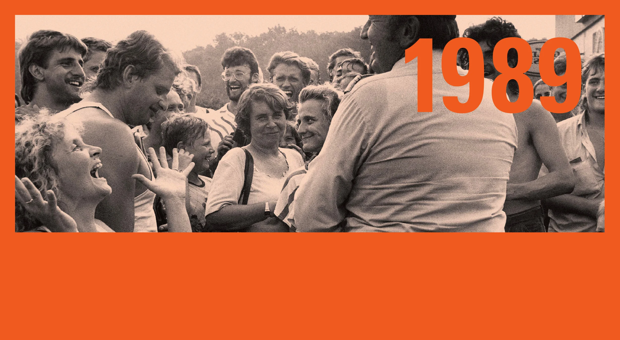 Some 200 East Germans surprise Hungarian border guards and rush through a gate into Moerbisch, Austria, Saturday, August 19, 1989.The gate was opened as part of the joint Austro-Hungarian Pan-European Union picknick, marking the end of the Iron Curt…