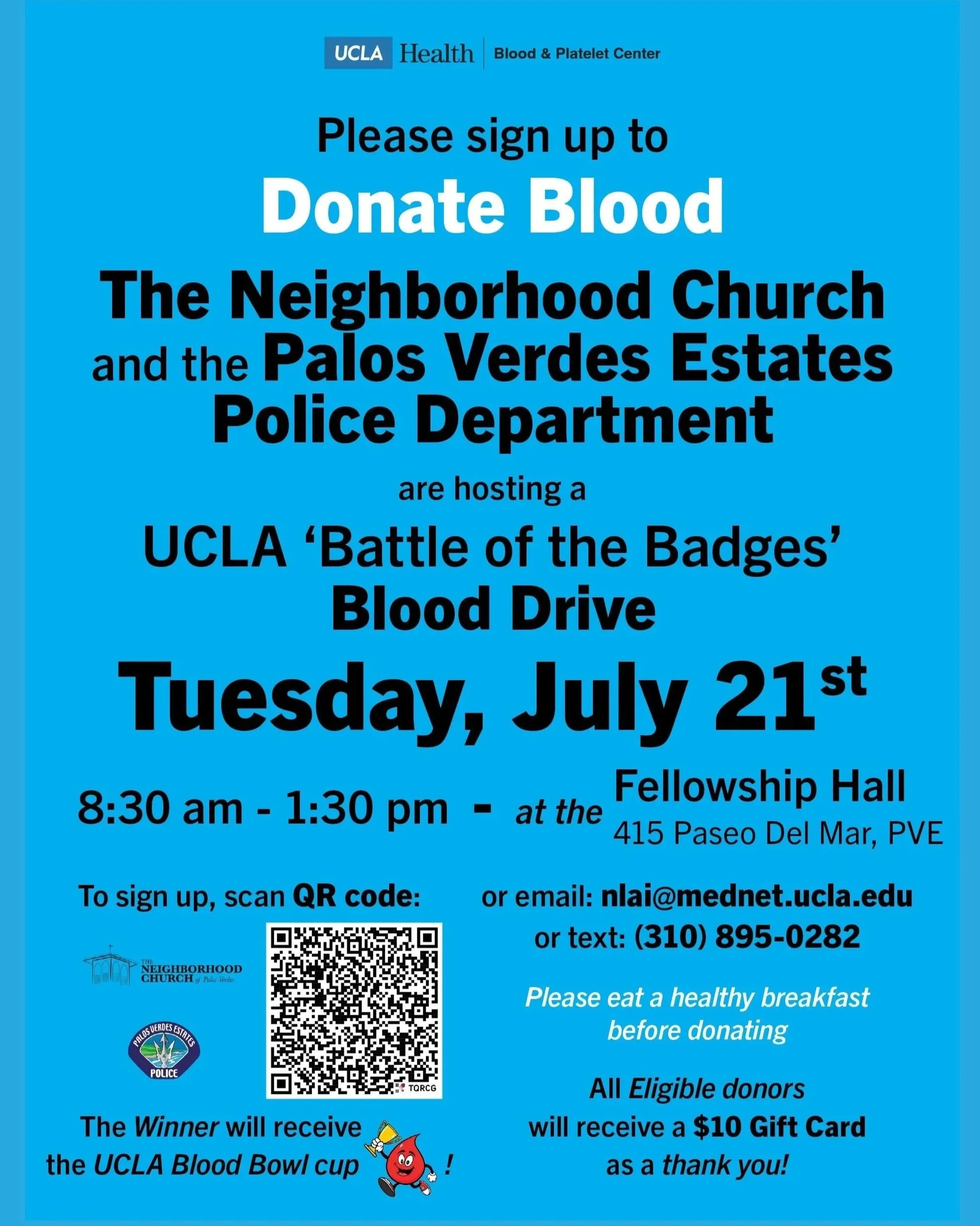UCLA 'Battle of the Badges" Blood Drive