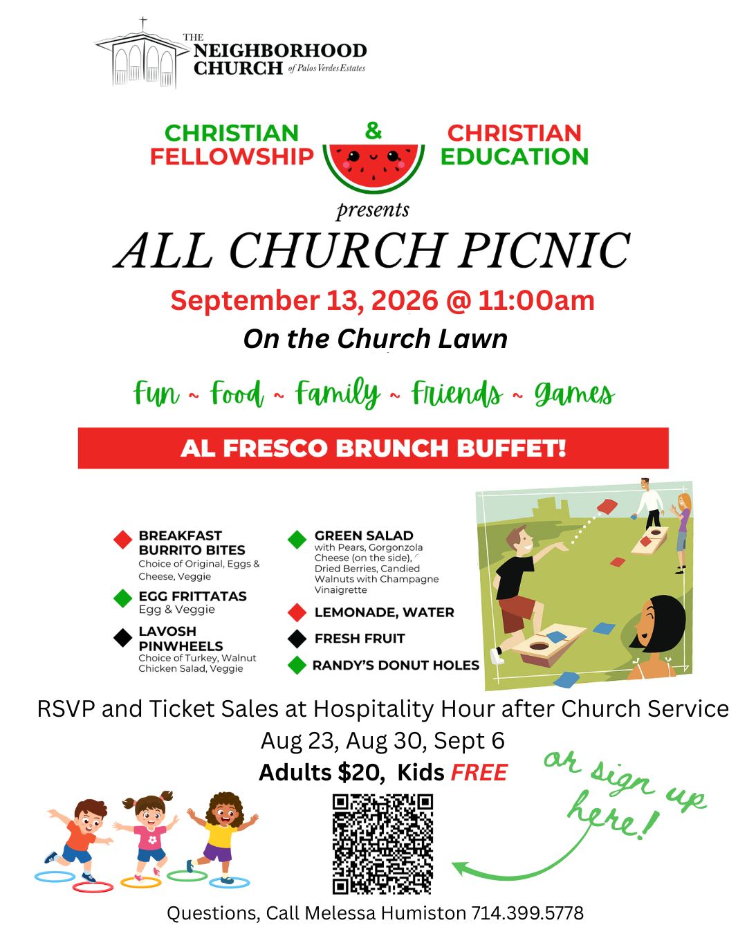 Save the date!    2026 Annual All-Church Picnic