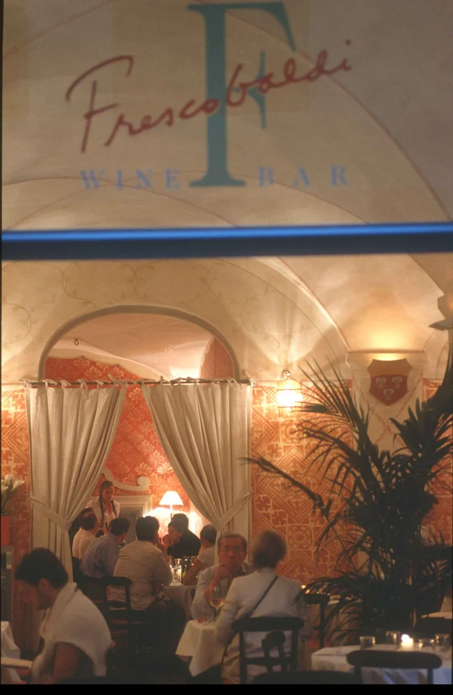 A peak inside the dining room of the Frescobaldi restaurant