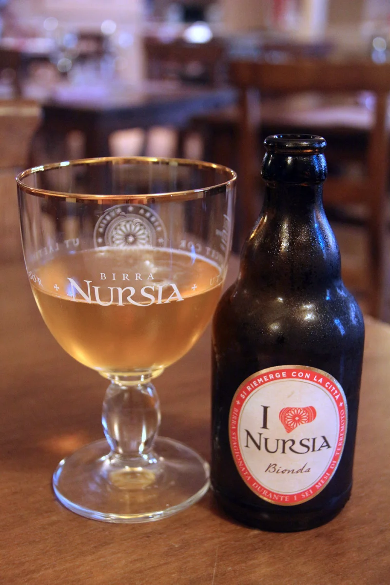 A special label for beer bottled after the earthquake says, “Reemerging with the town: Beer aged during the six months after the earthquake.”