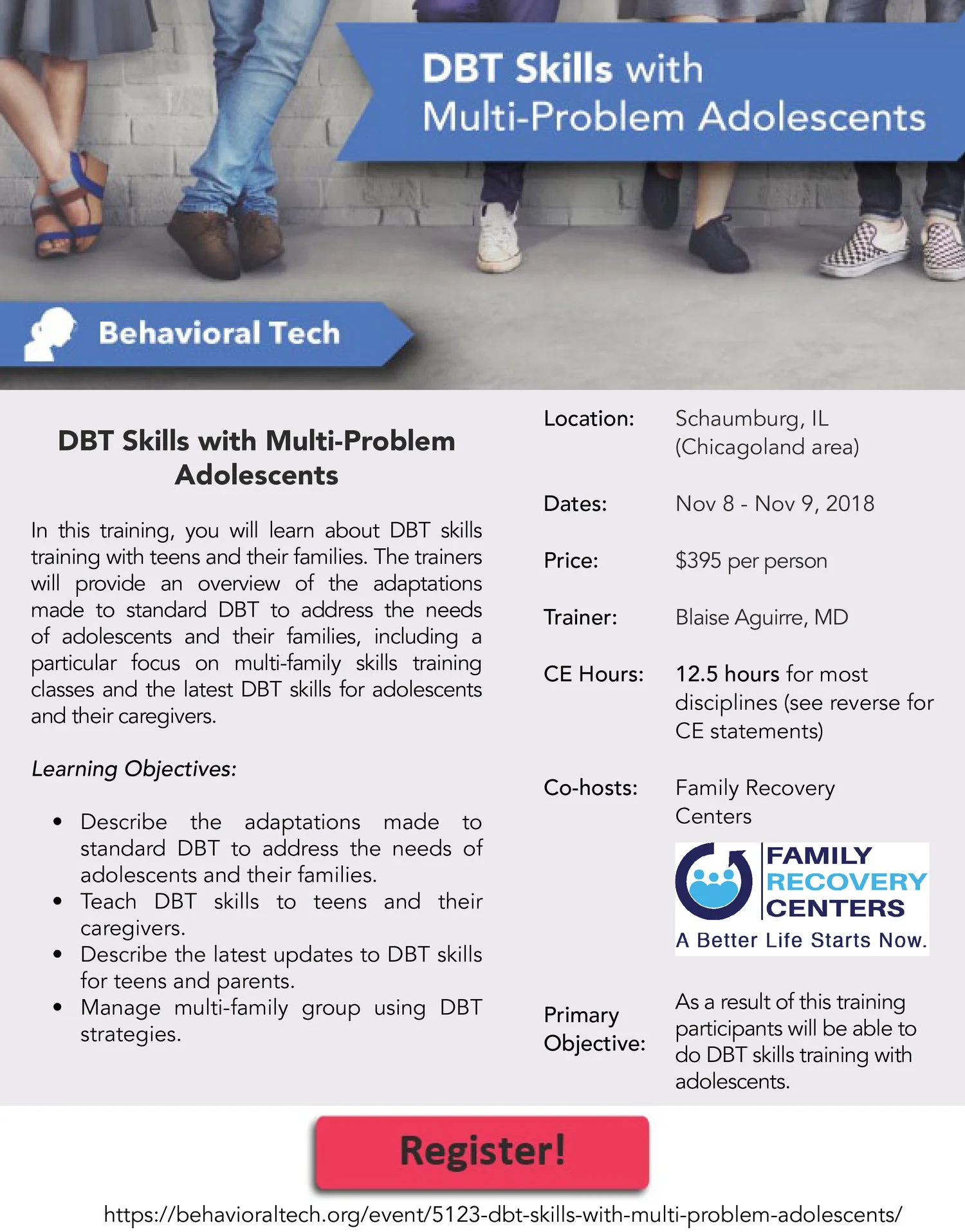 Event: DBT Skills with Multi-Problem Adolescents