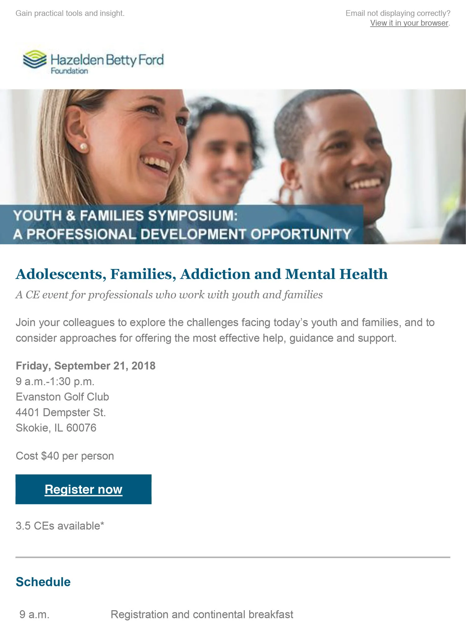 Event: Youth and Families Symposium: A Professional Development Opportunity