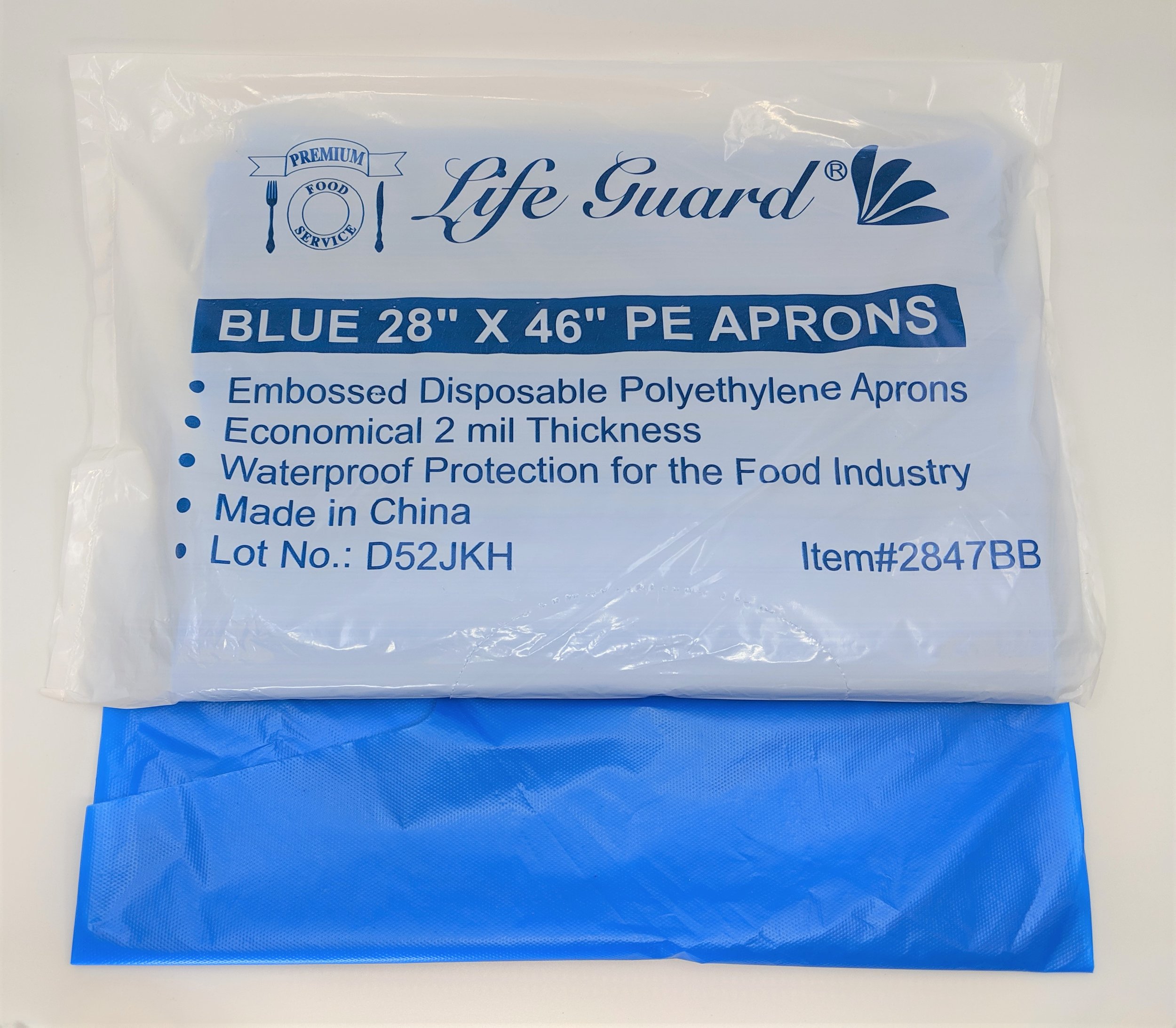 Pack of 10 Disposable Aprons Waterproof Polythene Blue Black Green S-Size k 
