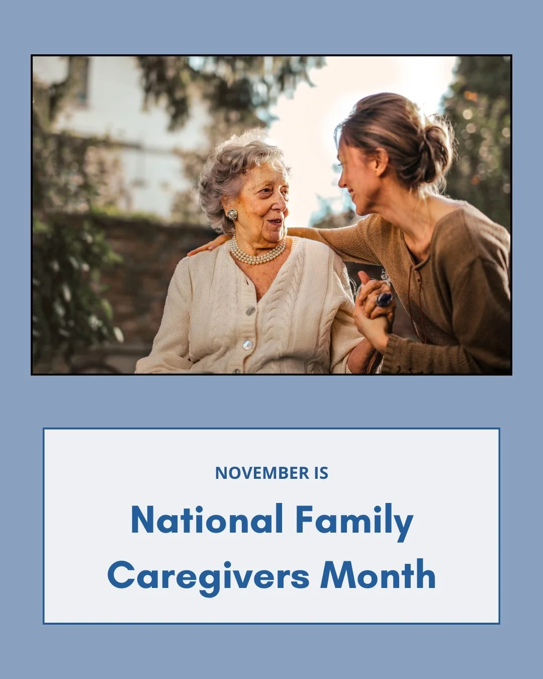 November is #NationalFamilyCaregiversMonth! 

This month we recognize the strength, compassion and dedication of family caregivers who support their loved ones every day. 

Caregiving is rewarding but it can also present challenges. Many caregivers e
