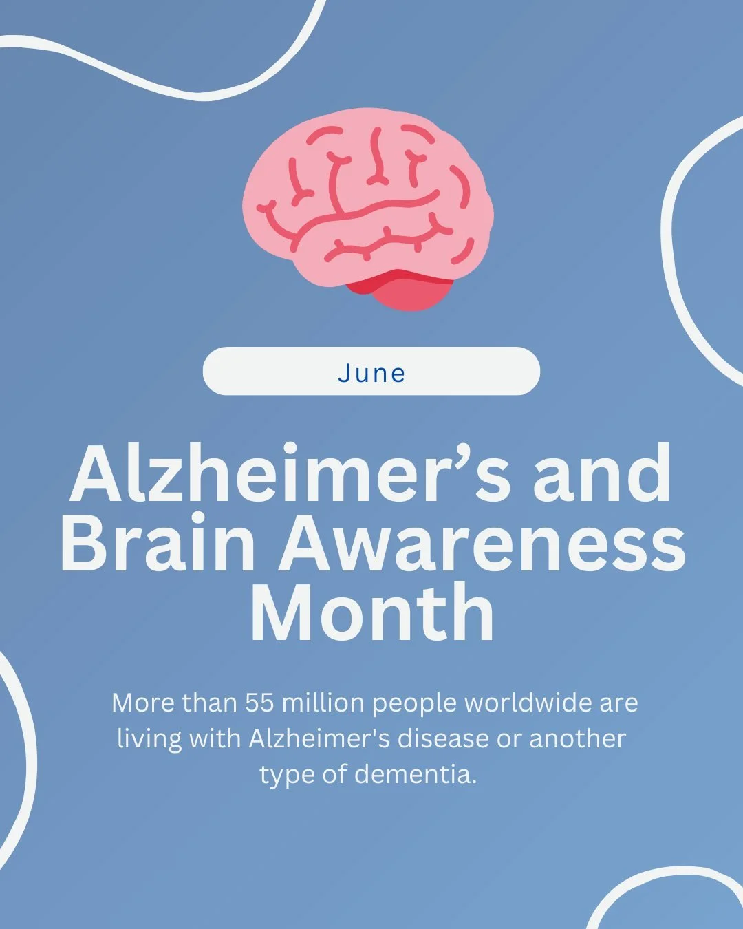 June is #AlzheimersandBrainAwarenessMonth. 

Take time this month to focus on improving brain health and minimizing dementia risk.  What are some of the warning signs of dementia? While mild forgetfulness can be common as we age, it's important to be
