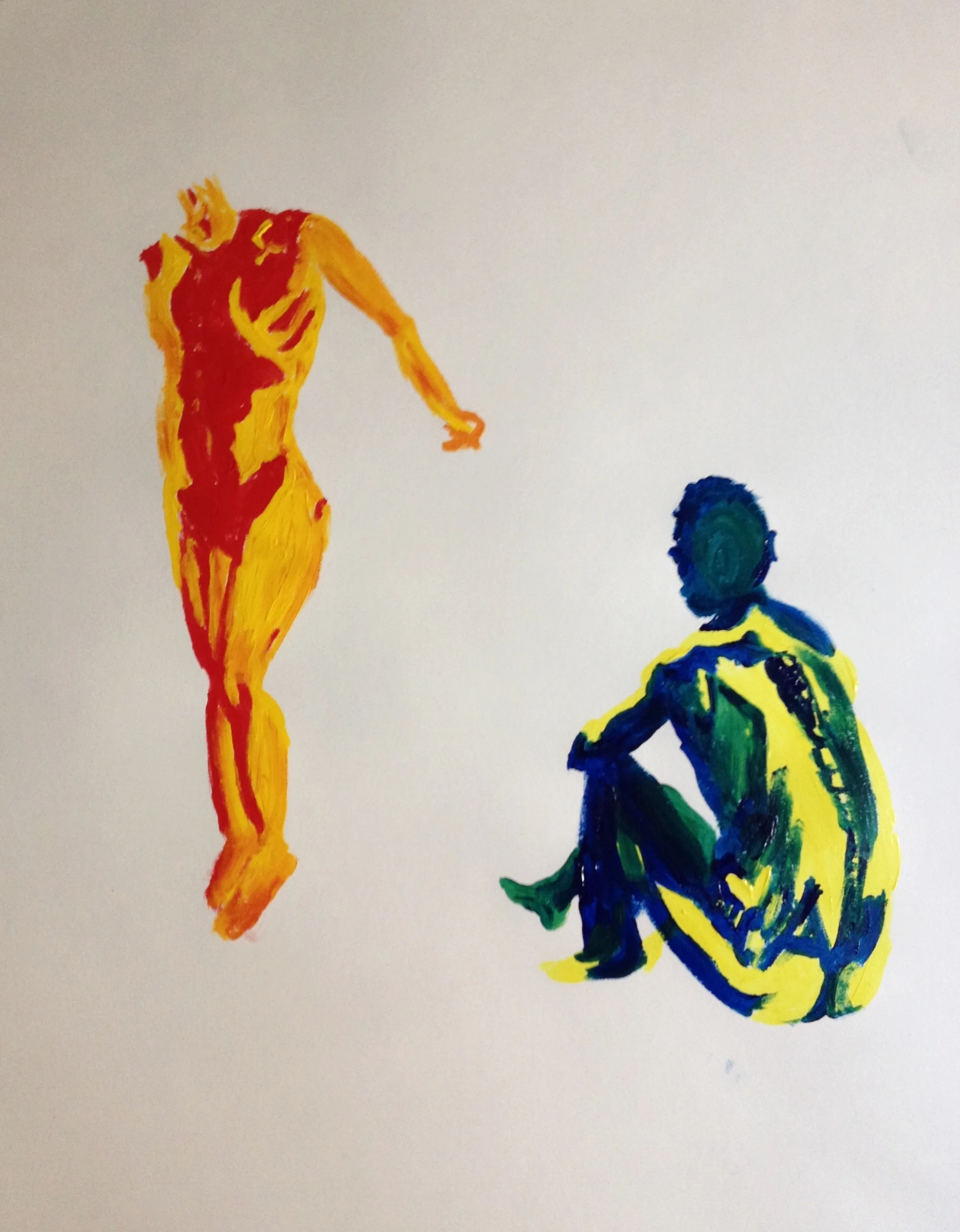  Nude model acrylic painting || Color and shade exploration 