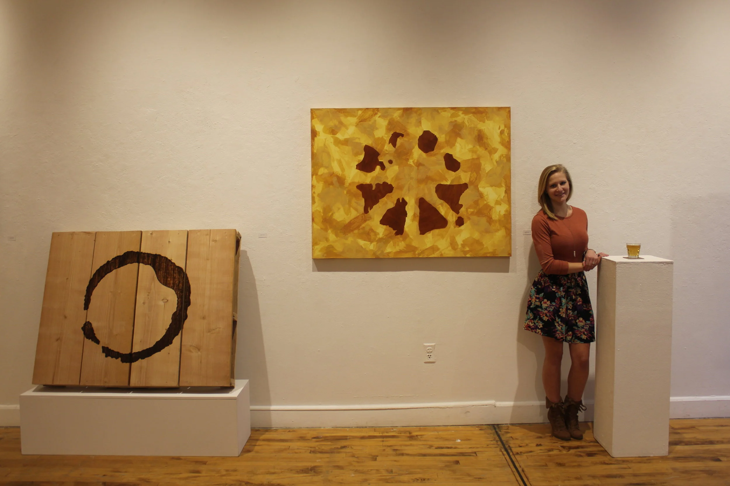  Gallery display with the artist 