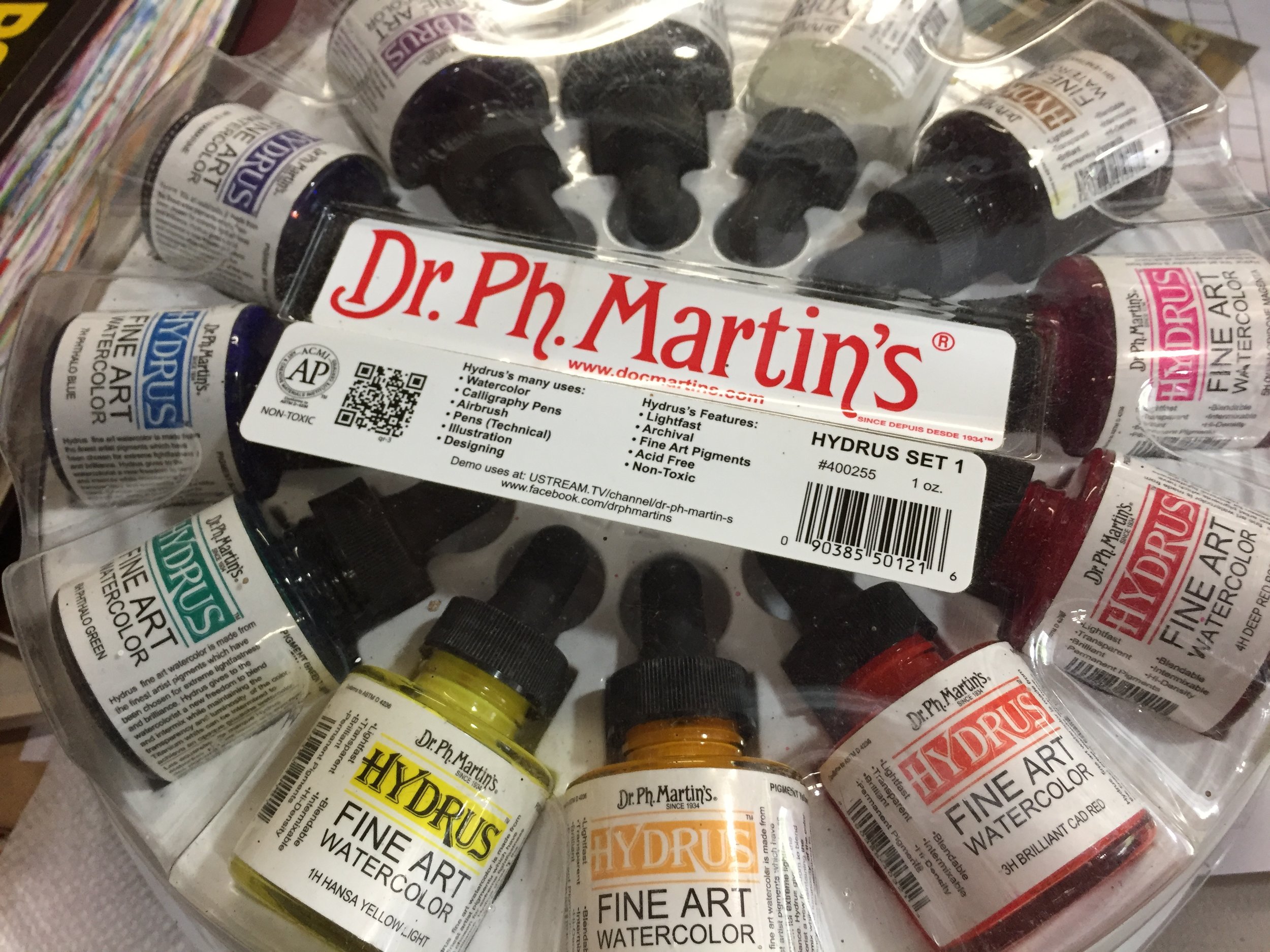 Dr Ph Martins Hydrus Watercolor Review and Colorful Bear Speed painting 