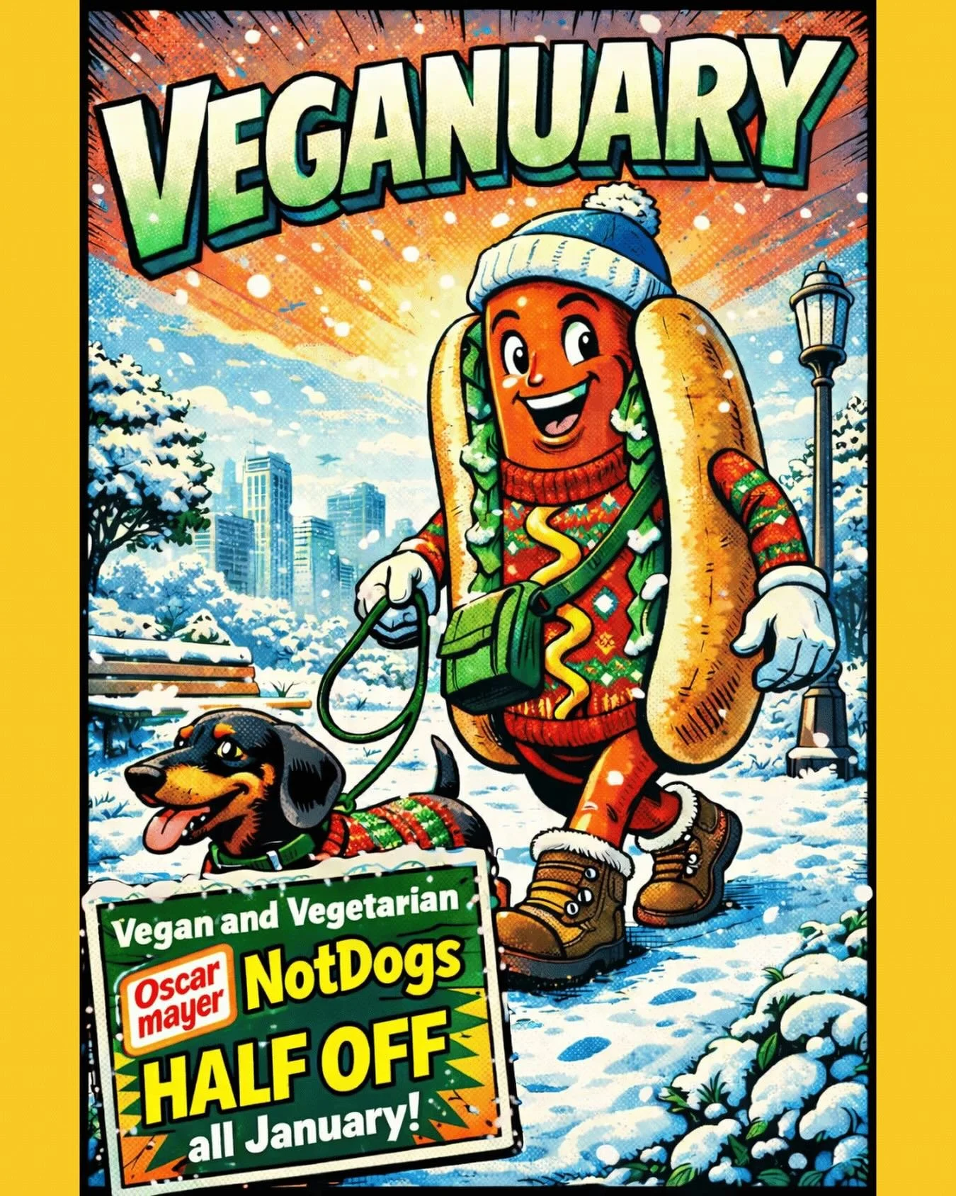 Happy Veganuary! All month long @oscarmayer NotDogs are Half Off. Open at 11am today to ring in the New Year starting with the Orange Bowl! 

@notcous