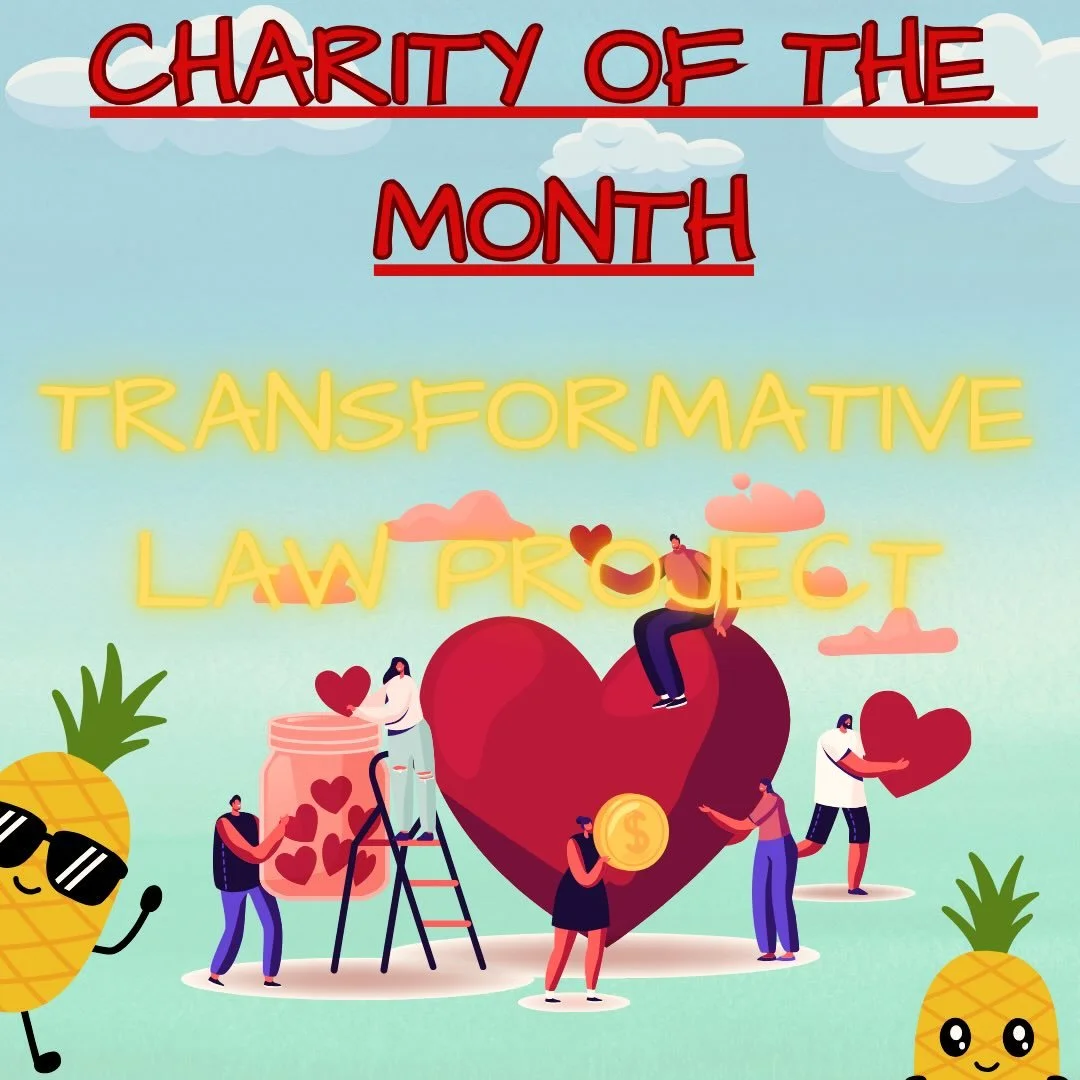 Charity of the Month: @transformativejusticelawproj
For the month of March, $1 from each Pina Colada will be donated to the Transformative Law Project. They provide legal care for low income households and aid to the unhoused transgender community in