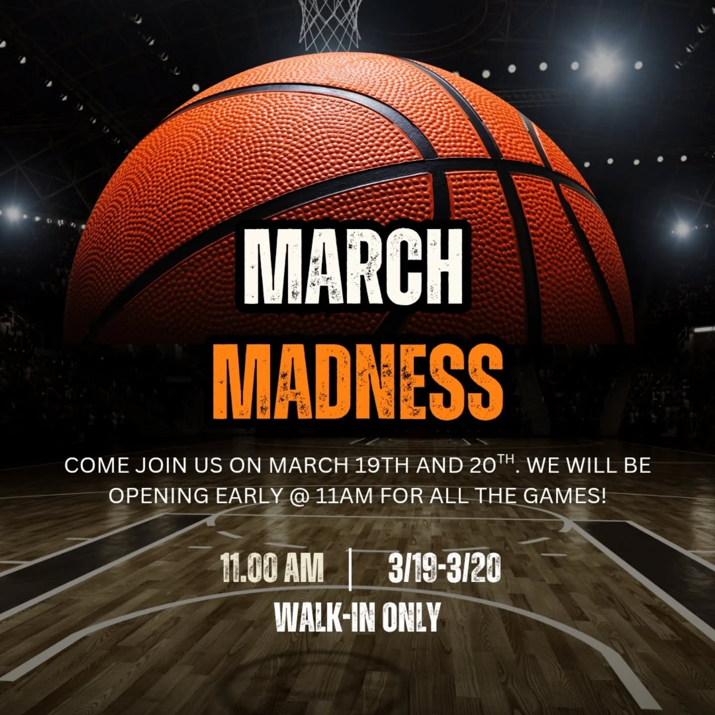 🏀 Come hang with us! We will be opening early! 
  #logansquare #sportsbar #marchmadness