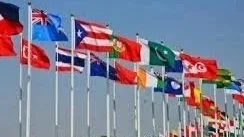 International country flags representing embassy and consulate document services in Los Angeles