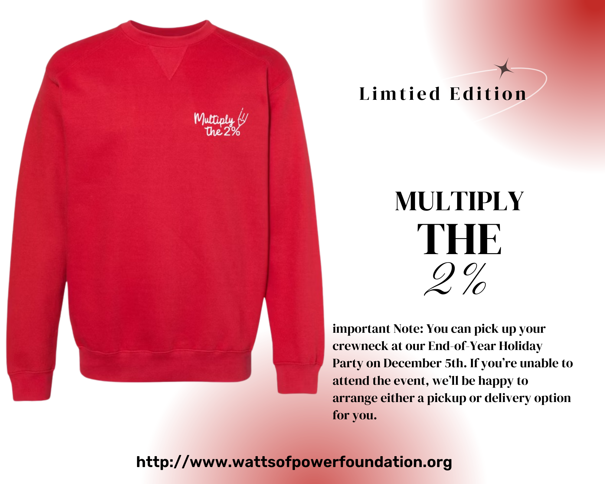 Limited Edition Teacher Village "Multiply the 2%" Crewneck