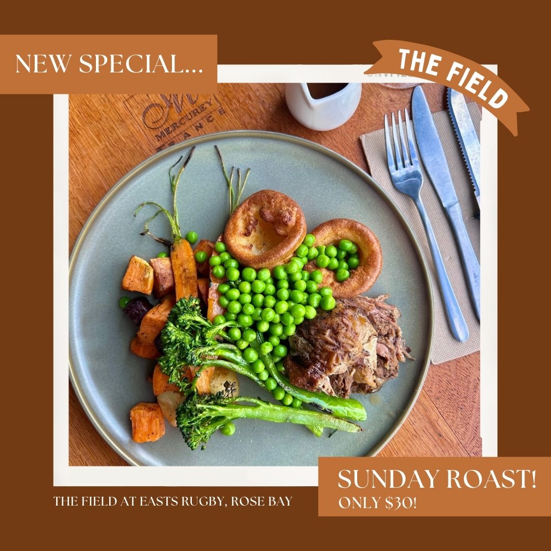 As winter settles in ❄️, one clear bonus apart from dusting off the tracksuit and uggies is a Sunday Roast 🍽️!

Join us and tackle to yourself or share with a loved one a juicy plate of oven baked goodness with a drizzle of gravy 🤤.

Get ready to s