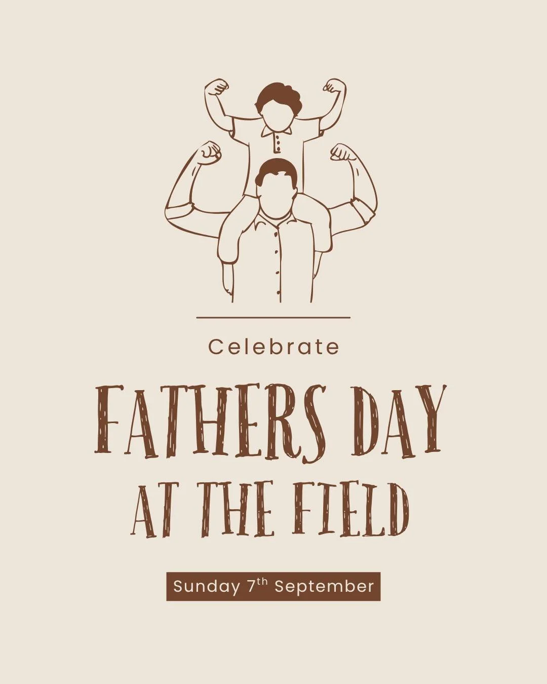 Celebrate Father&rsquo;s Day at The Field on Sunday 7th September...

Treat Dad to a laid-back Sunday at The Field. Good food, cold drinks, and quality time with the fam.

Spots will fill up fast - book your table now via the link in bio.