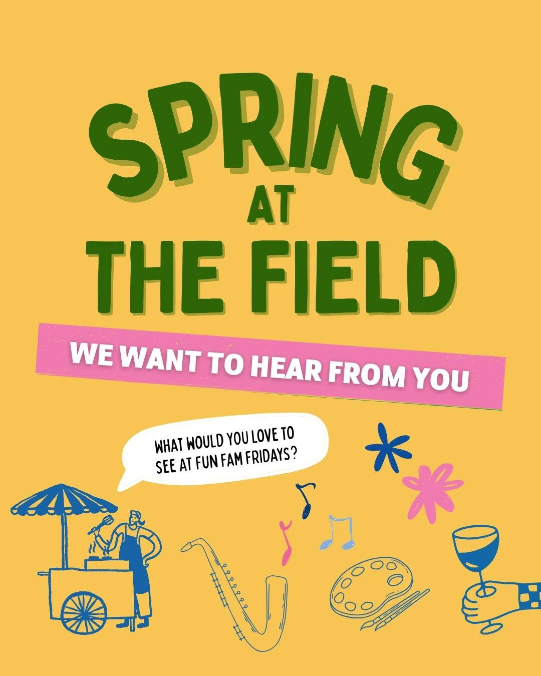 🌼Spring is on the way at The Field! 🌼

We&rsquo;ve got some great things lined up&hellip;

🎶 Live music every Friday
🎨 Craft &amp; Keep - first Friday of the month, through to Christmas
👶 Kids Eat Free on Wednesdays - starting this spring

Now w