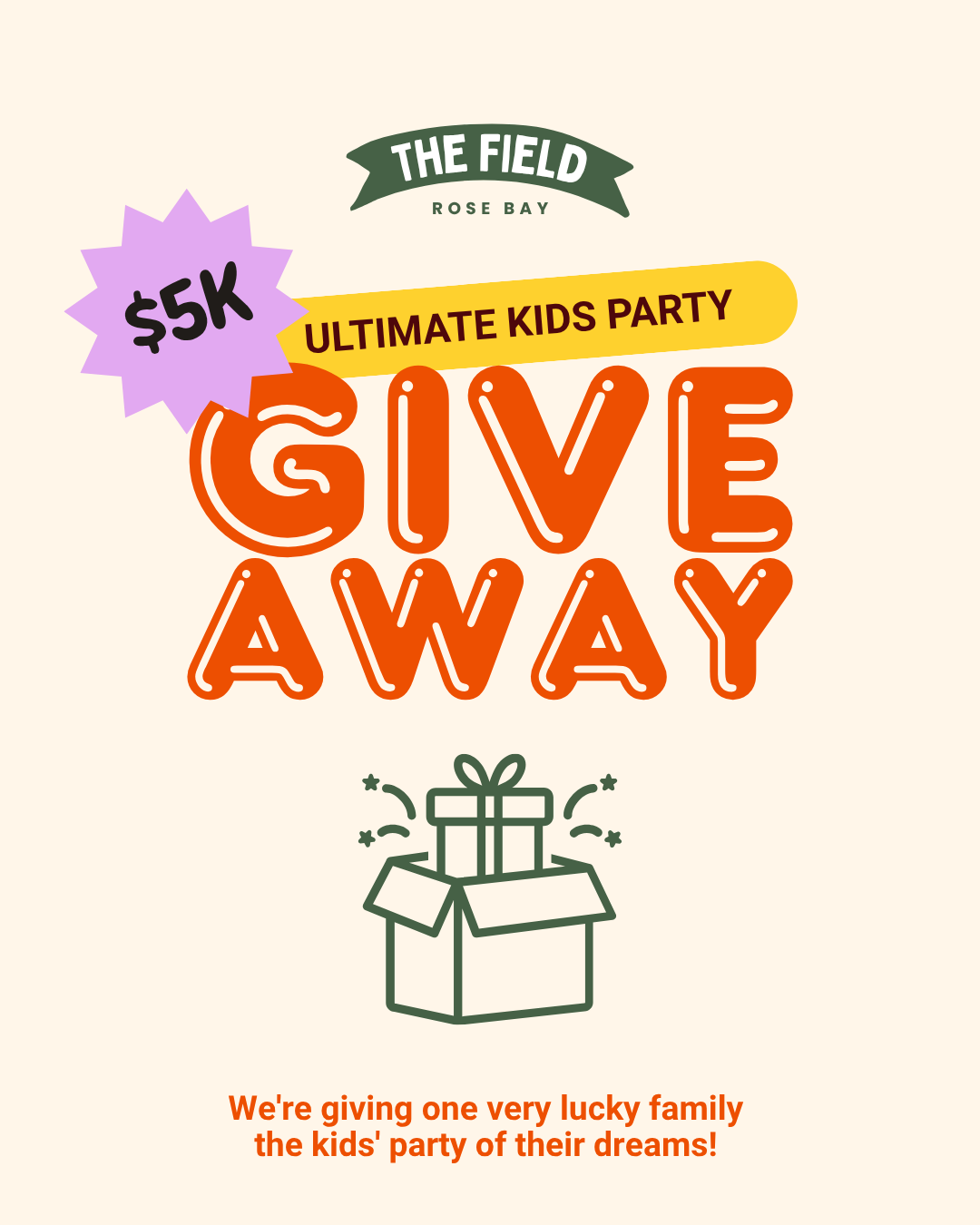 The Field Bar - ULTIMATE $5k Kids Party Giveaway!