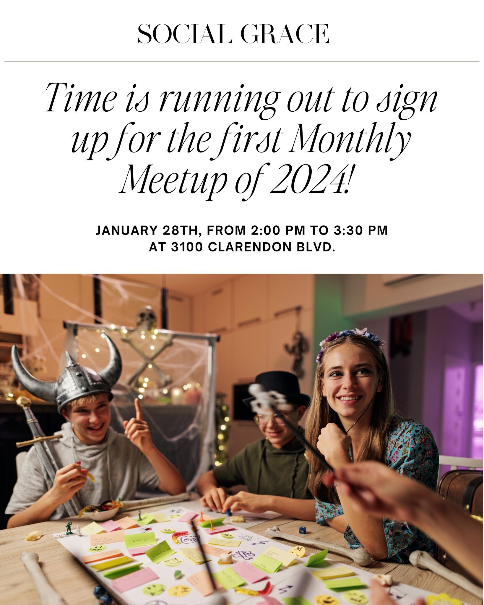 📢 REMINDER: Join us for the January Sunday Monthly Meetup! 🎉

Hey parents! 🌟 We're thrilled to invite your middle schooler or teen to our first Monthly Meetup of 2024! 🚀 Get ready for an incredible time filled with fun, food, games, and a special
