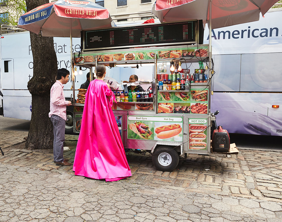 Vogue Ballgowns 3 (hot dog stand), 2014