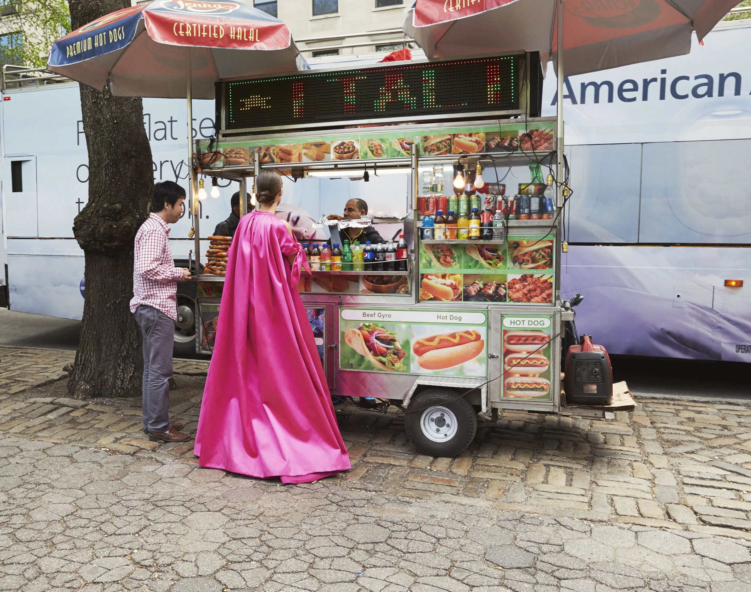 Cass Bird (American, born 1974) Vogue Ball Gowns 3: Hot Dog Stand , 2014 Signed on verso Archival pigment print 28-5/8 x 36-1/16 inches Edition of 20