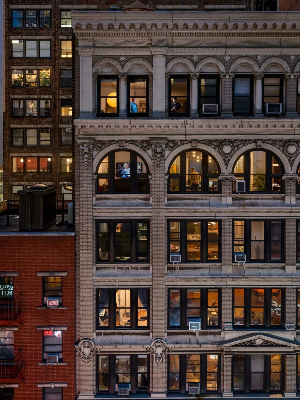   Rear Window, My Block on Diwali, Chelsea,&nbsp; 2025 Archival pigment print 45 x 34 inches Edition of 10 