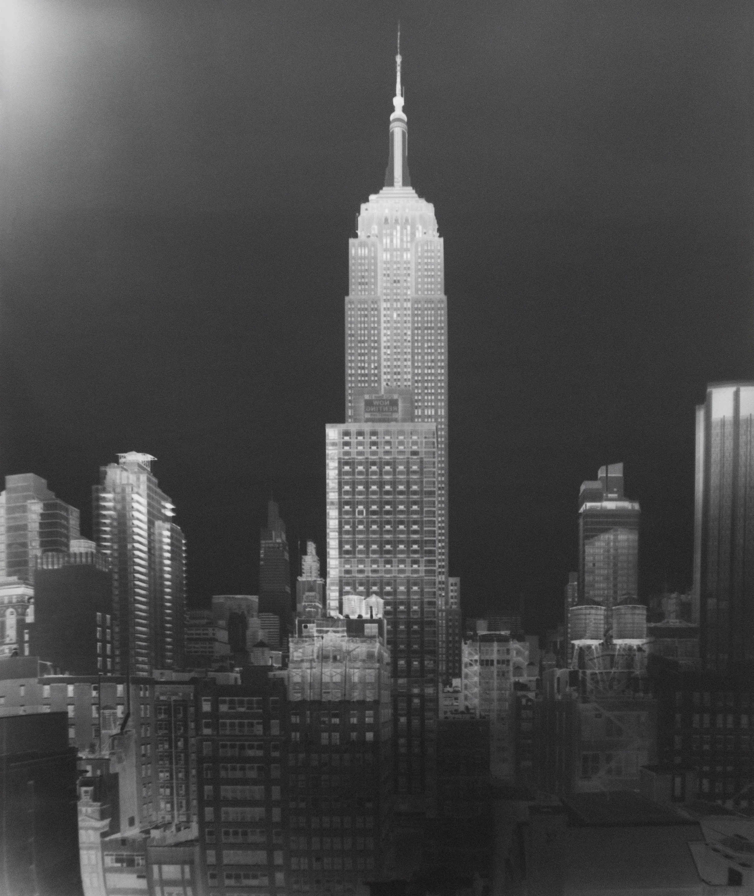   Vera Lutter  (German, 1960)   New York City: May 19, 2024 , 2024 Signed on verso Unique gelatin silver print 24 x 20 inches 