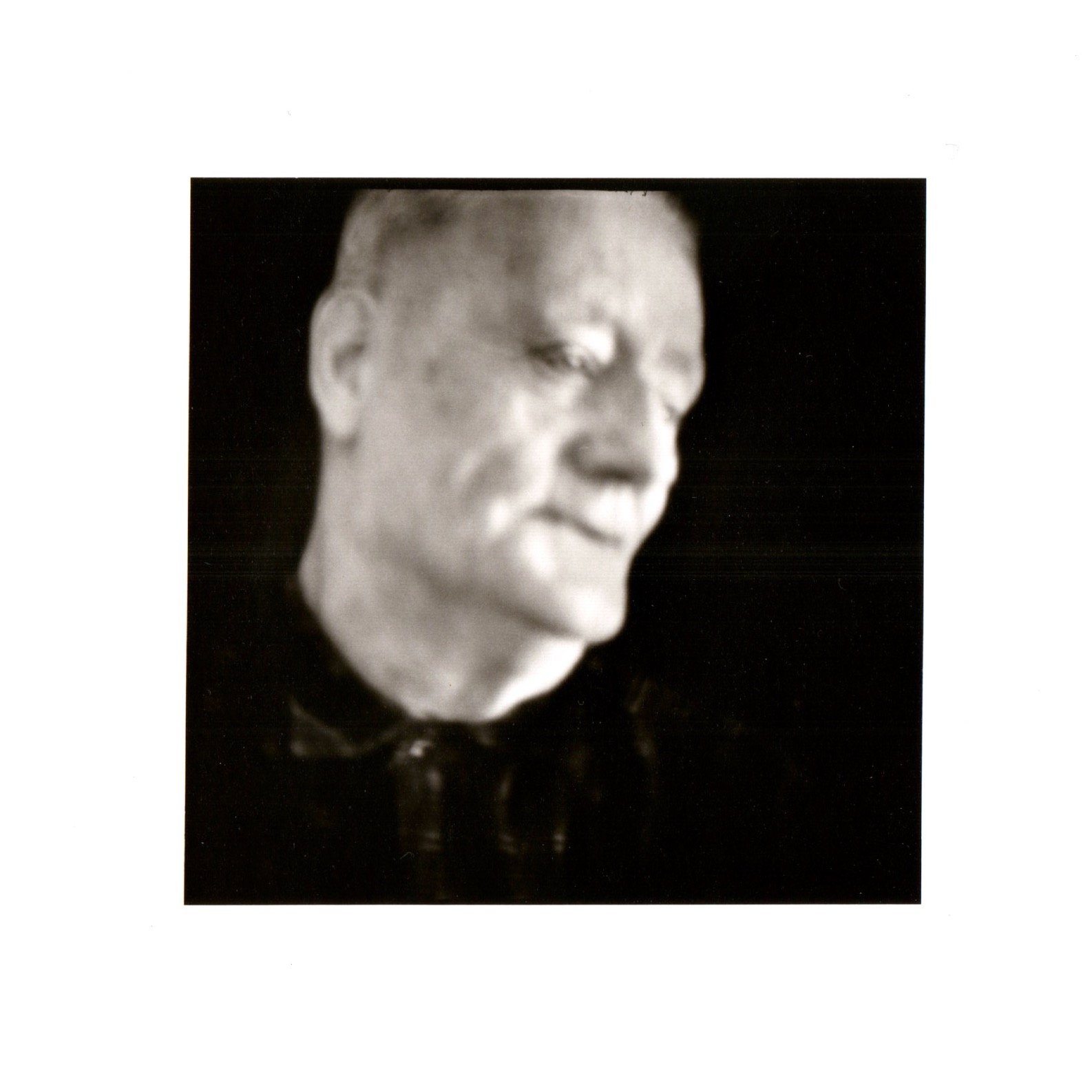  Nancy Rexroth (American, born 1946)   Emmet Blackburn in Profile, Pomeroy, Ohio , 1971 Signed, titled and dated in pencil on verso Vintage gelatin silver print 2-5/8 x 2-5/8 inches, image size, 8 x 10 inches, paper size 